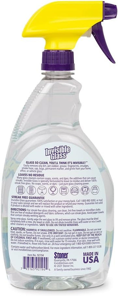 92194-4PK 32-Ounce Cleaner and Window Spray for Home and Auto for a Streak-Free Shine Film-Free Glass Cleaner and Safe for Tinted and Non-Tinted Windows and Windshield Film Remover